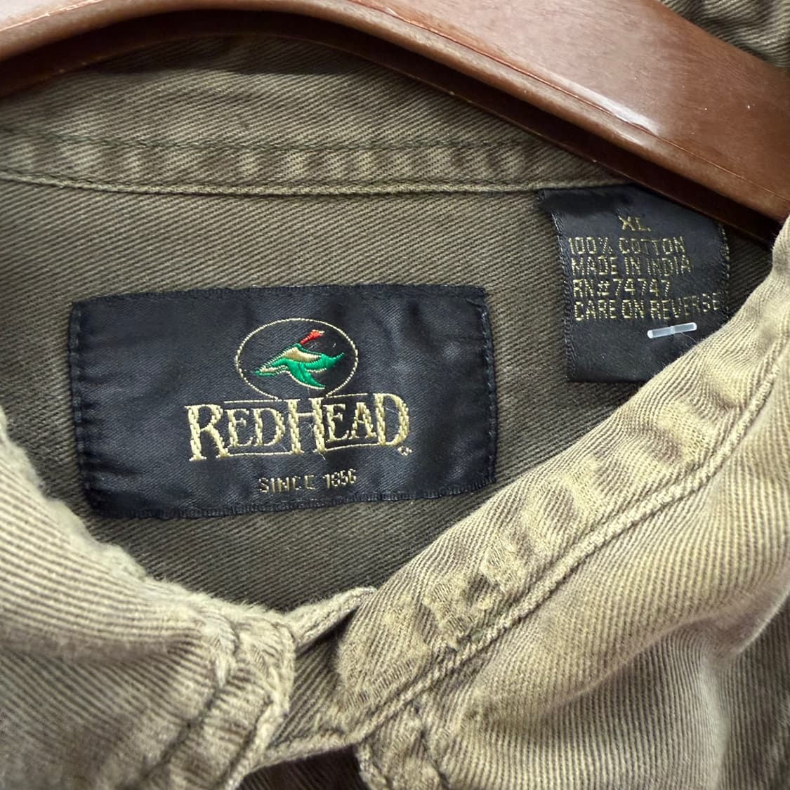 USA VINTAGE 레드헤드 헌팅셔츠 숄더패드 암패치 디테일 올리브 상품이미지7