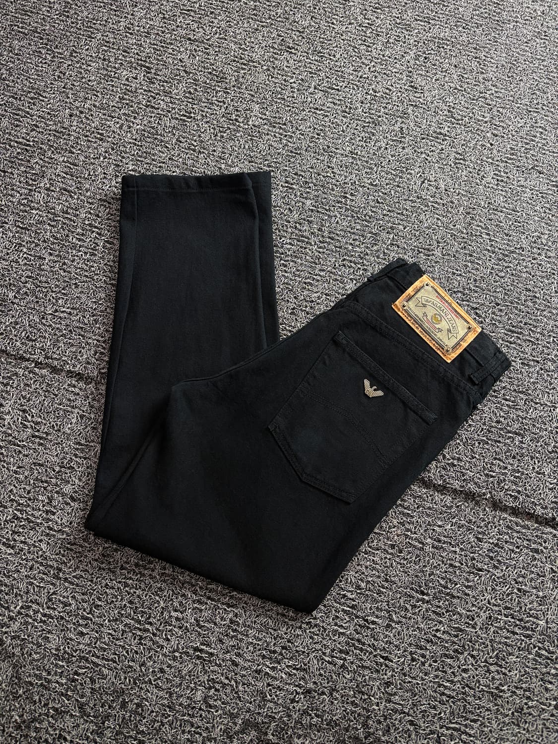 아르마니 아카이브 와이드 핏 블랙 데님 팬츠 3154 상품이미지1