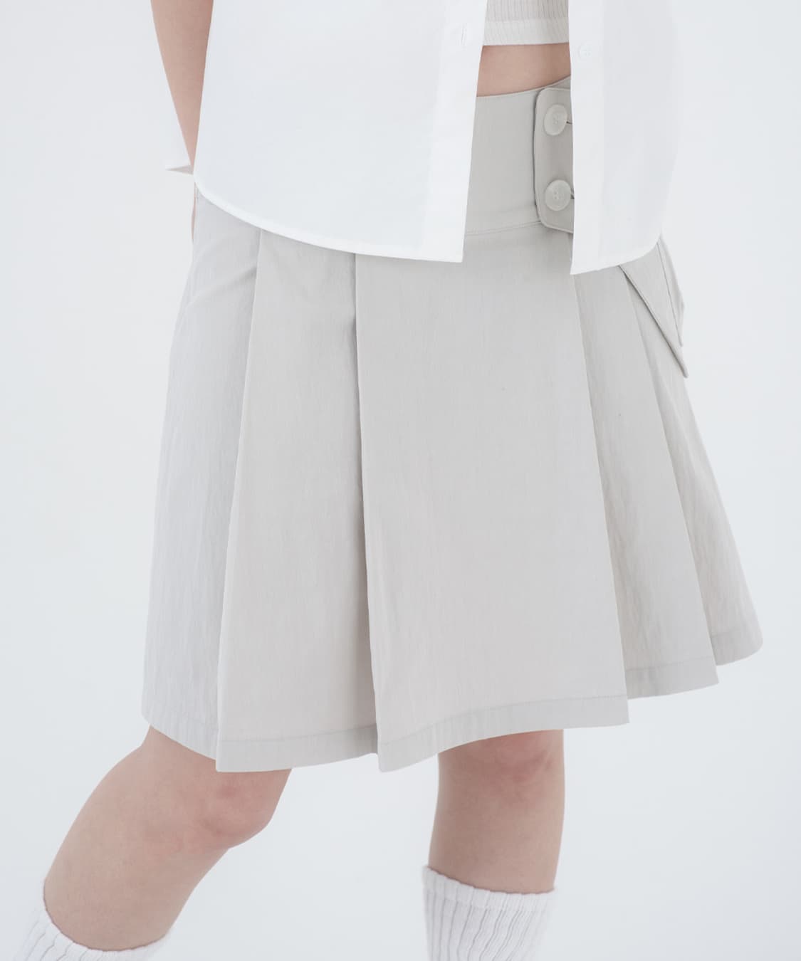 포켓 미니 백 스커트 Waist pocket bag midi skirt 상품이미지6