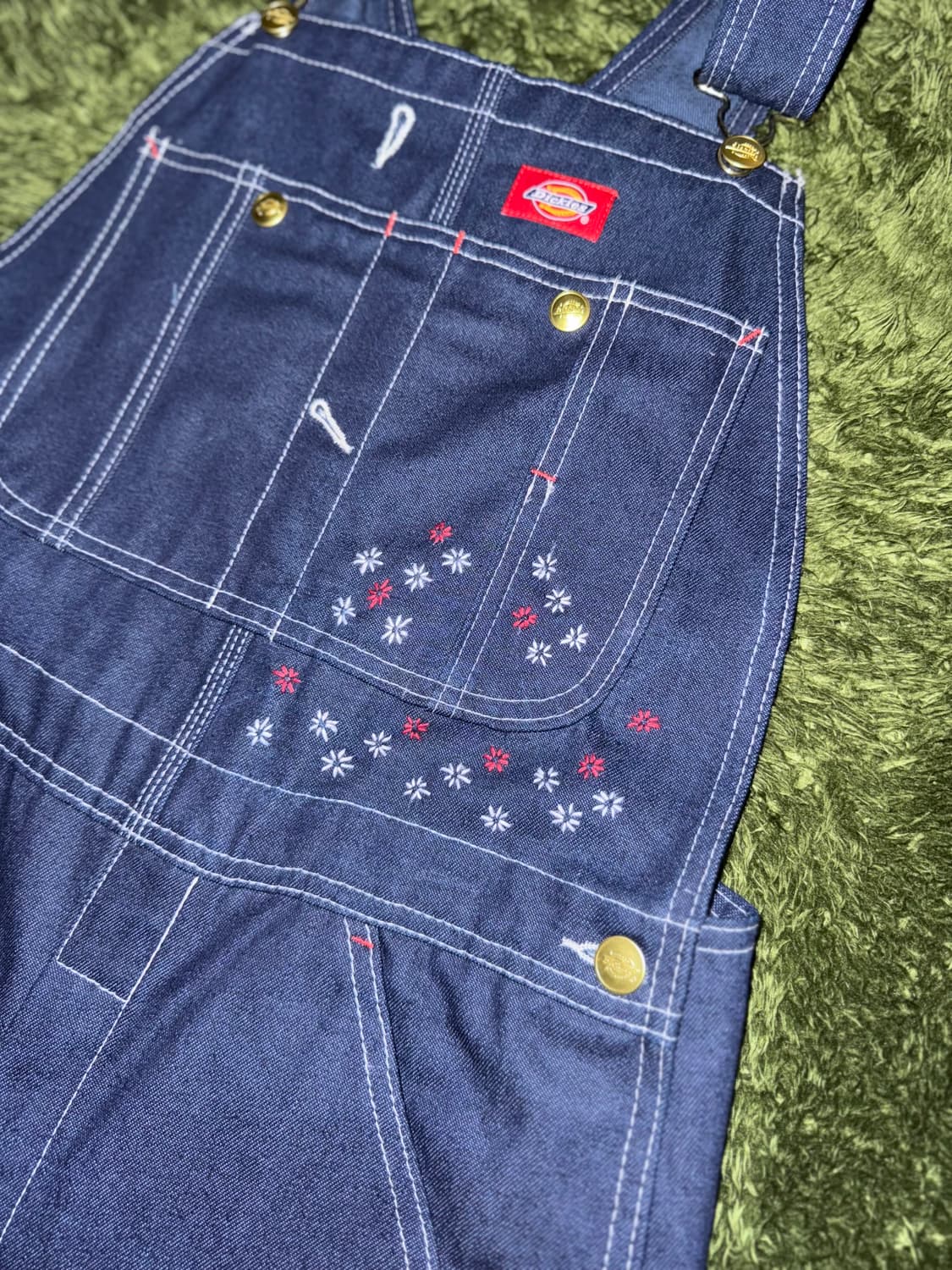 [30X30] 디키즈 재패니즈 사시코 커스텀 오버롤 인디고 상품이미지3