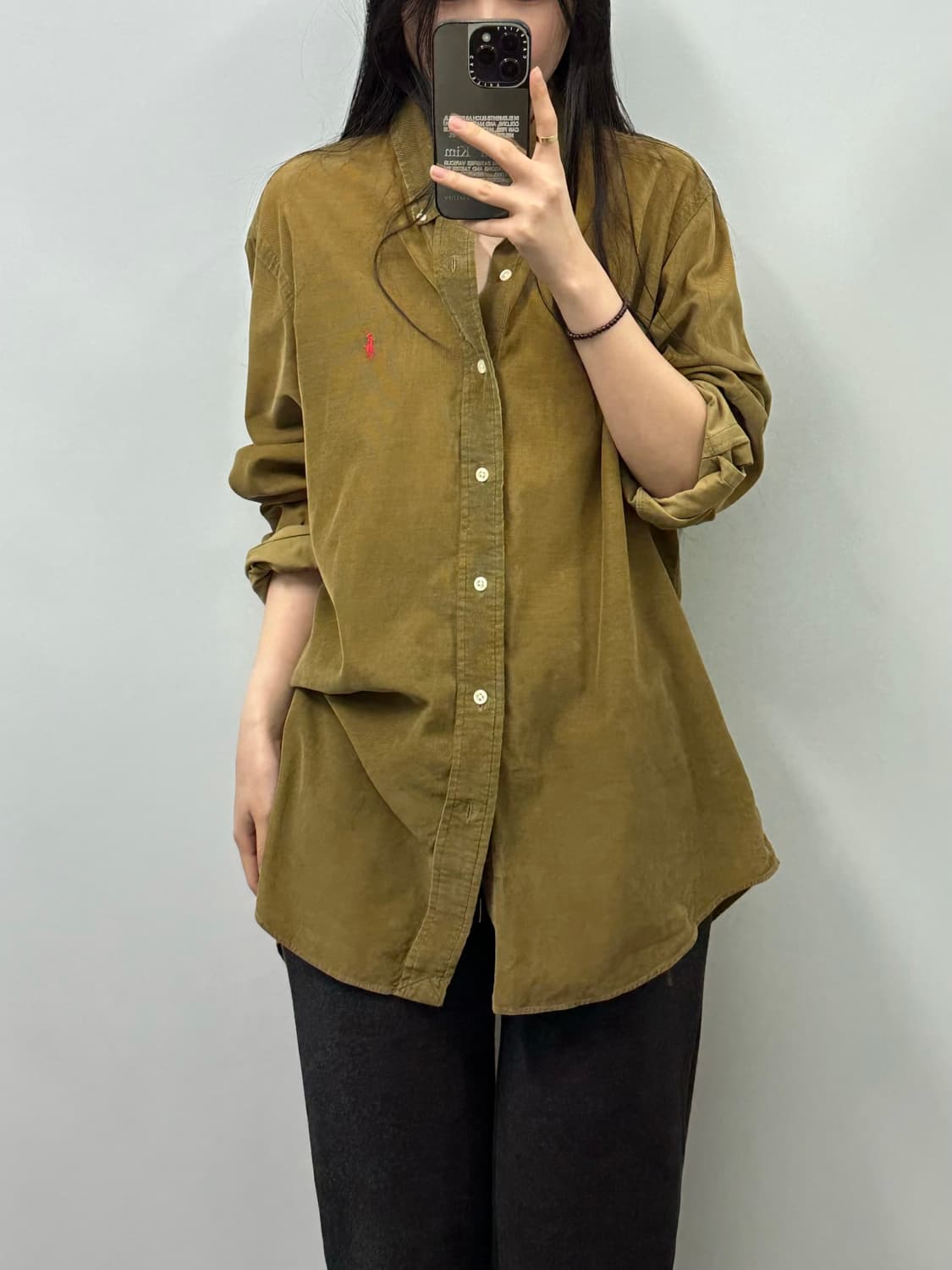 폴로 랄프로렌 브라운 코듀로이 옥스포드 셔츠 상품이미지1