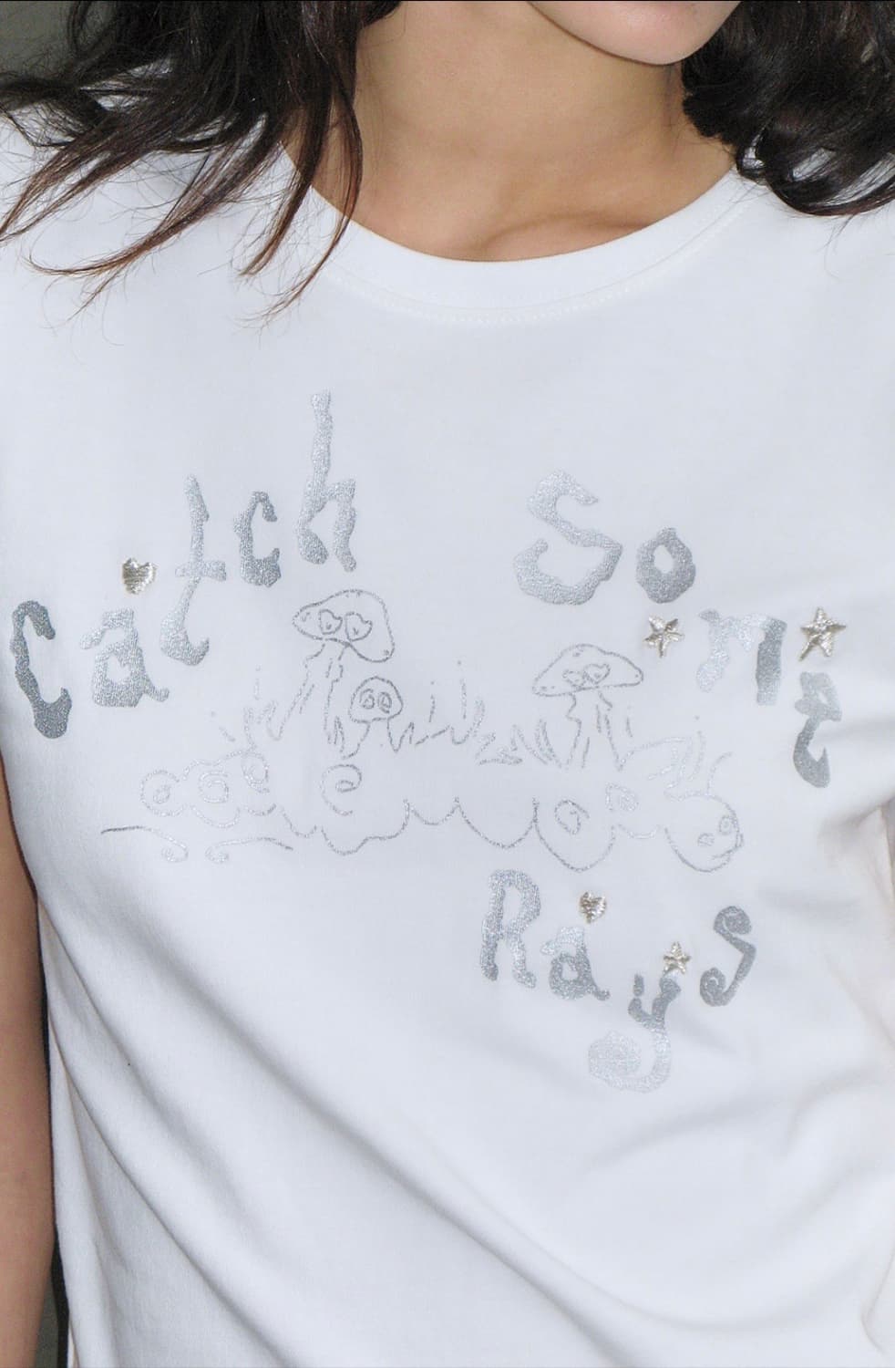 타입서비스 catch embroidery T shirt off white 상품이미지3
