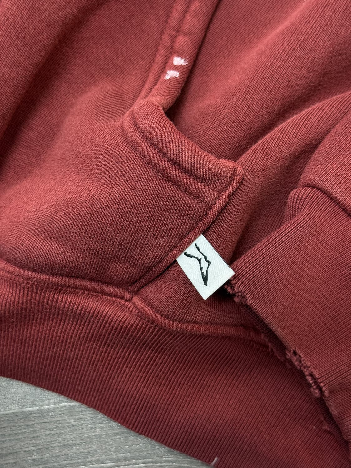 아킴보클럽 선페이드 마룬 후드집업 상품이미지4