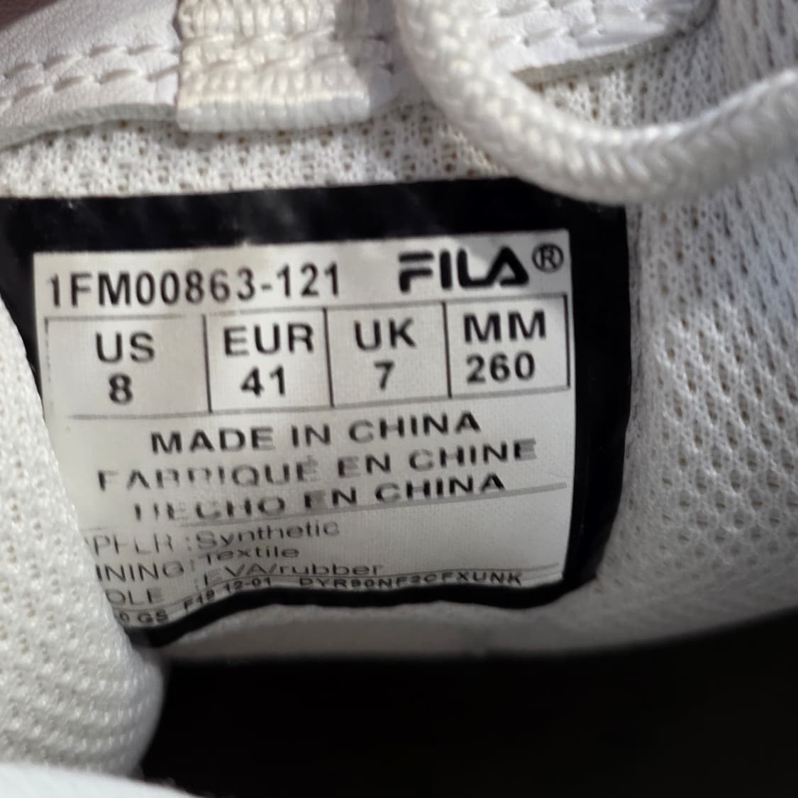 6q-22:휠라 디스럽터 2 프리즘 로고 화이트 (260mm) 상품이미지9