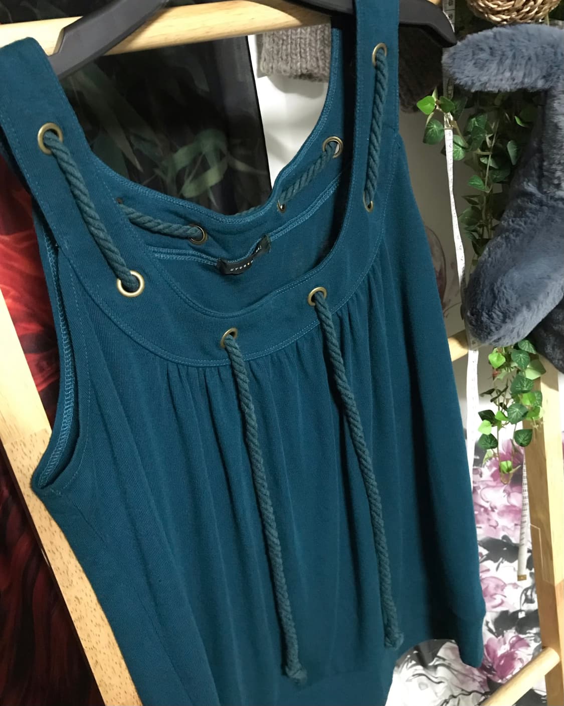 Jp 청록 모리걸 탑 + Jp 카키 밴딩 멀티포켓 스커트 set 상품이미지6