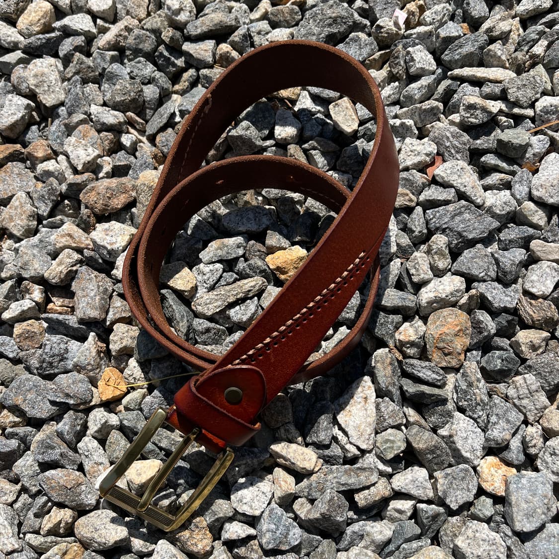 beverly 골드버클 빈티지 가죽 벨트 상품이미지3