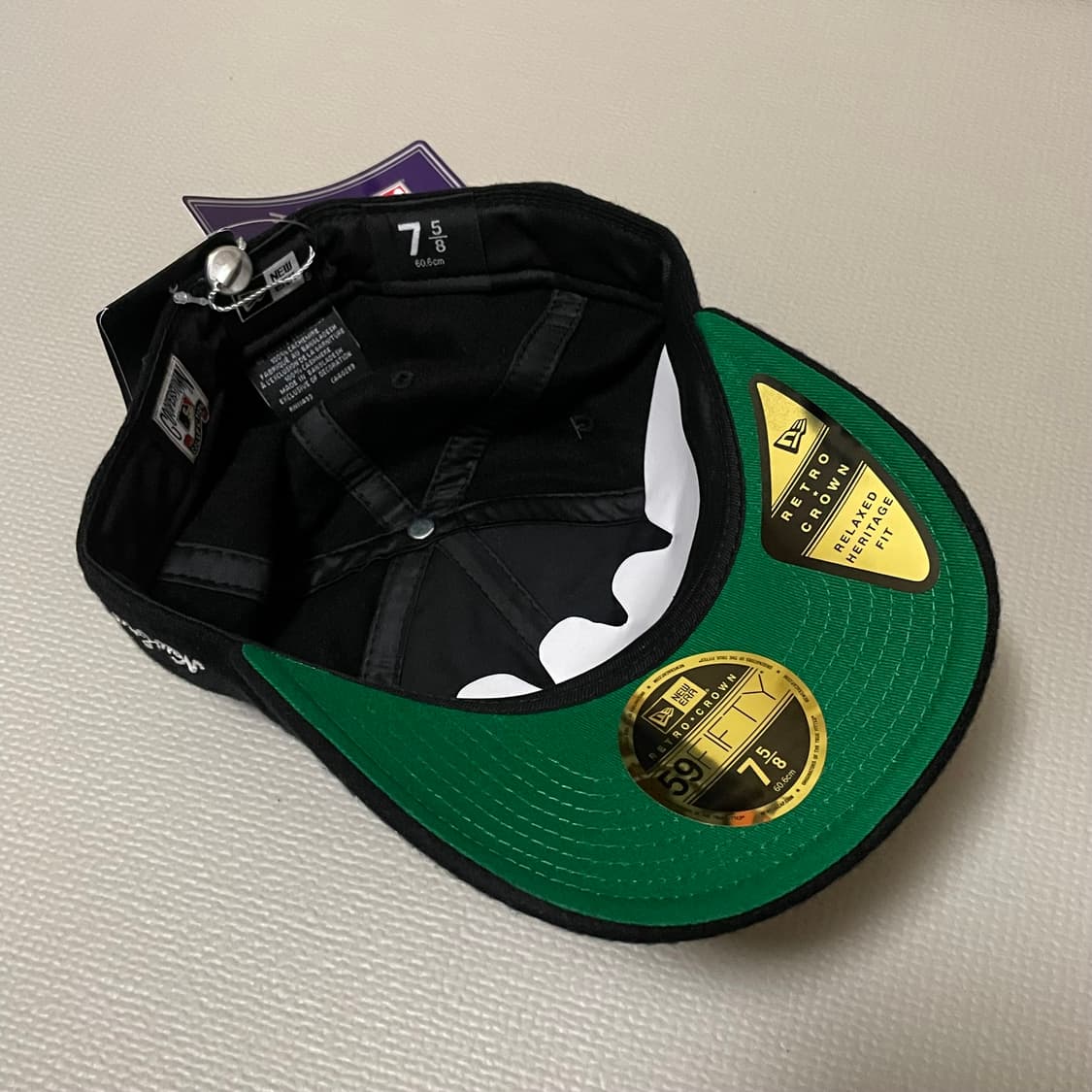 [75/8] 랄프로렌 퍼플라벨 x 뉴에라 캐시미어 레트로 크라운 캡 상품이미지2