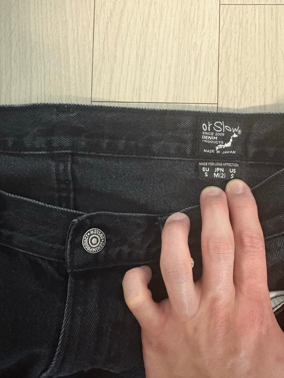 오어슬로우 101 dads fit(black) 데님 팝니다.  상품이미지2