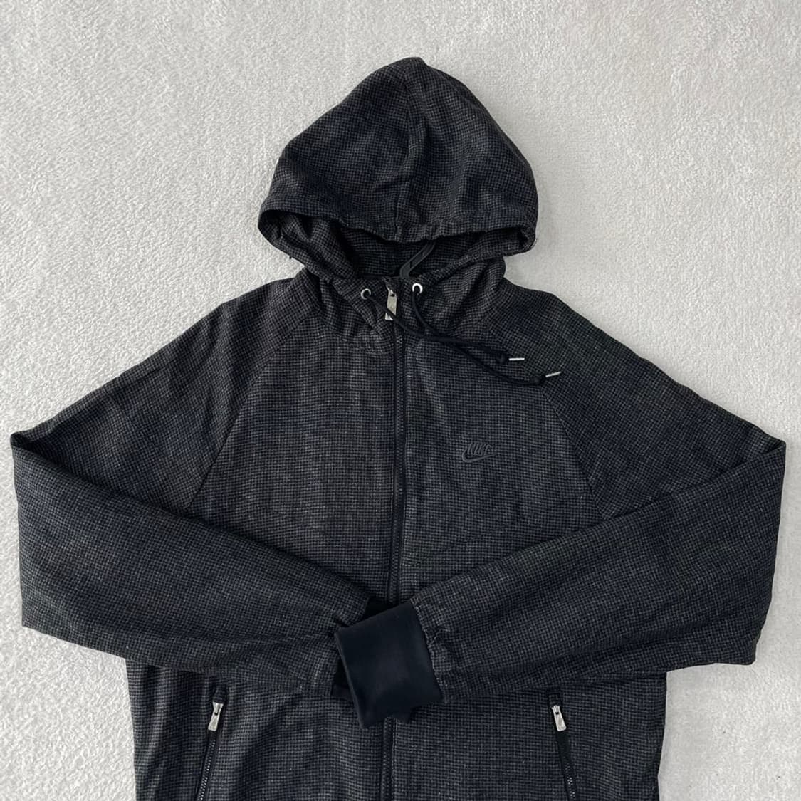L 나이키 체크 후드 바람막이 자켓 100 히코리 상품이미지2