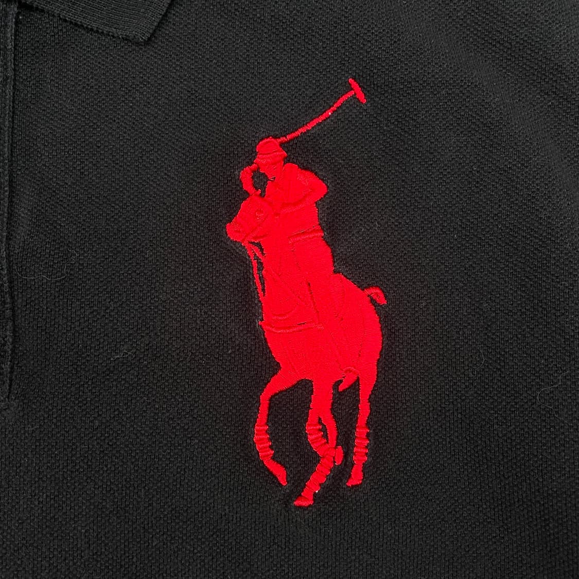 90s 폴로 빅포니 커스텀핏 레드포니 대대장 반팔 카라티 티셔츠 L 상품이미지6