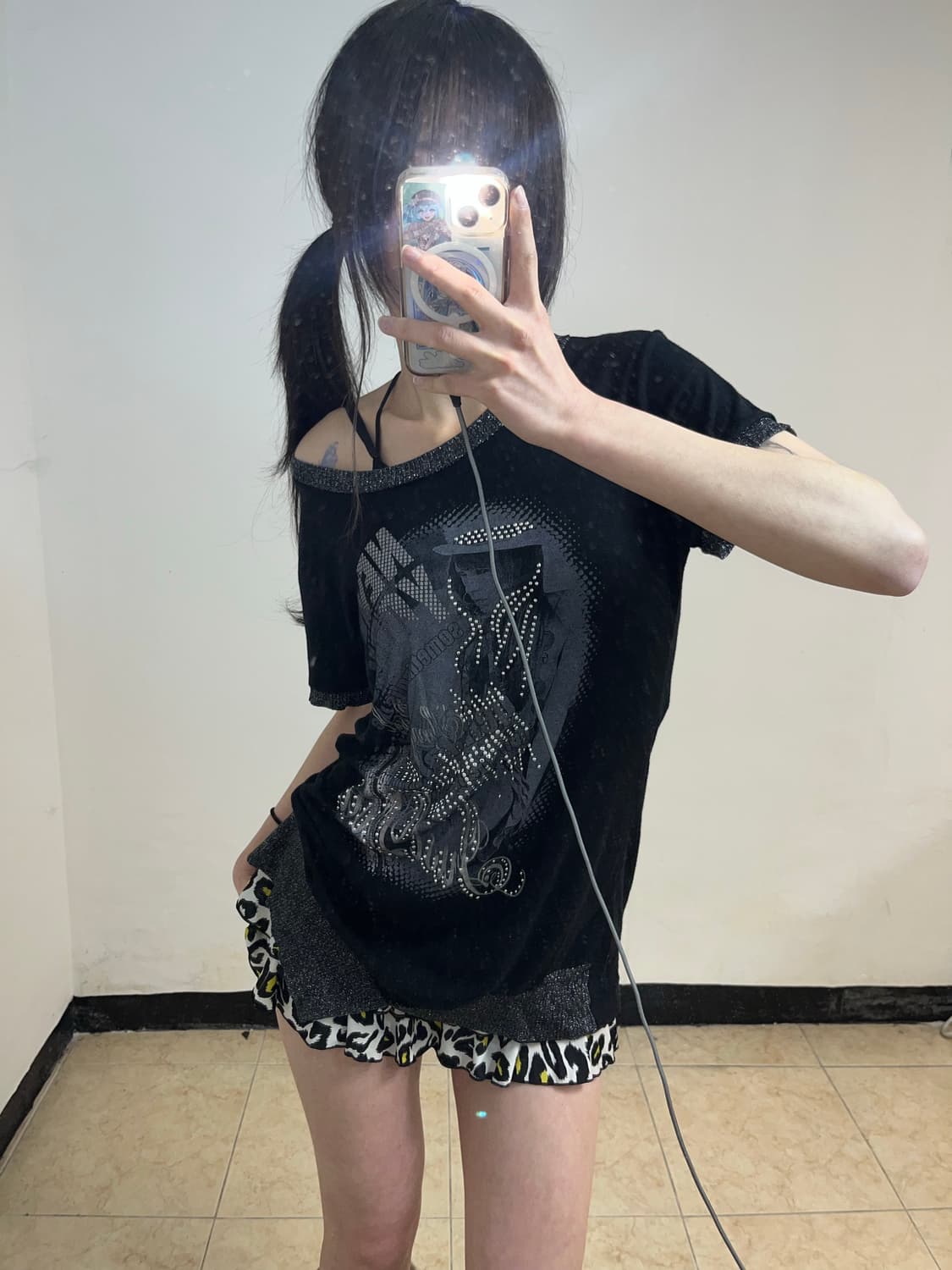 00‘s Y2K 프린팅 티셔츠 상품이미지3
