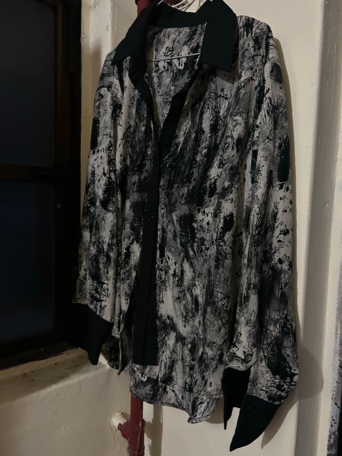 2000s JPN 락시크 디테일 블랙 셔츠 상품이미지3