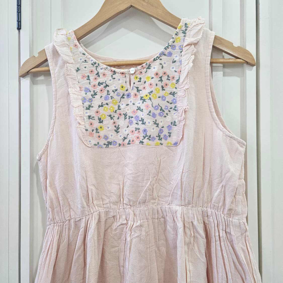 (ehka sopo) 플라워 자수 코튼 원피스 상품이미지2