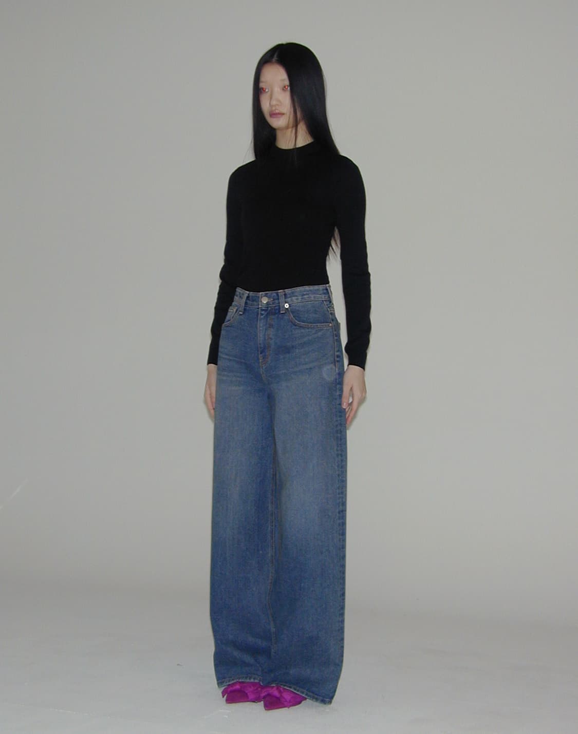 CUT-OUT KNIT TOP (BLACK) - S 상품이미지3