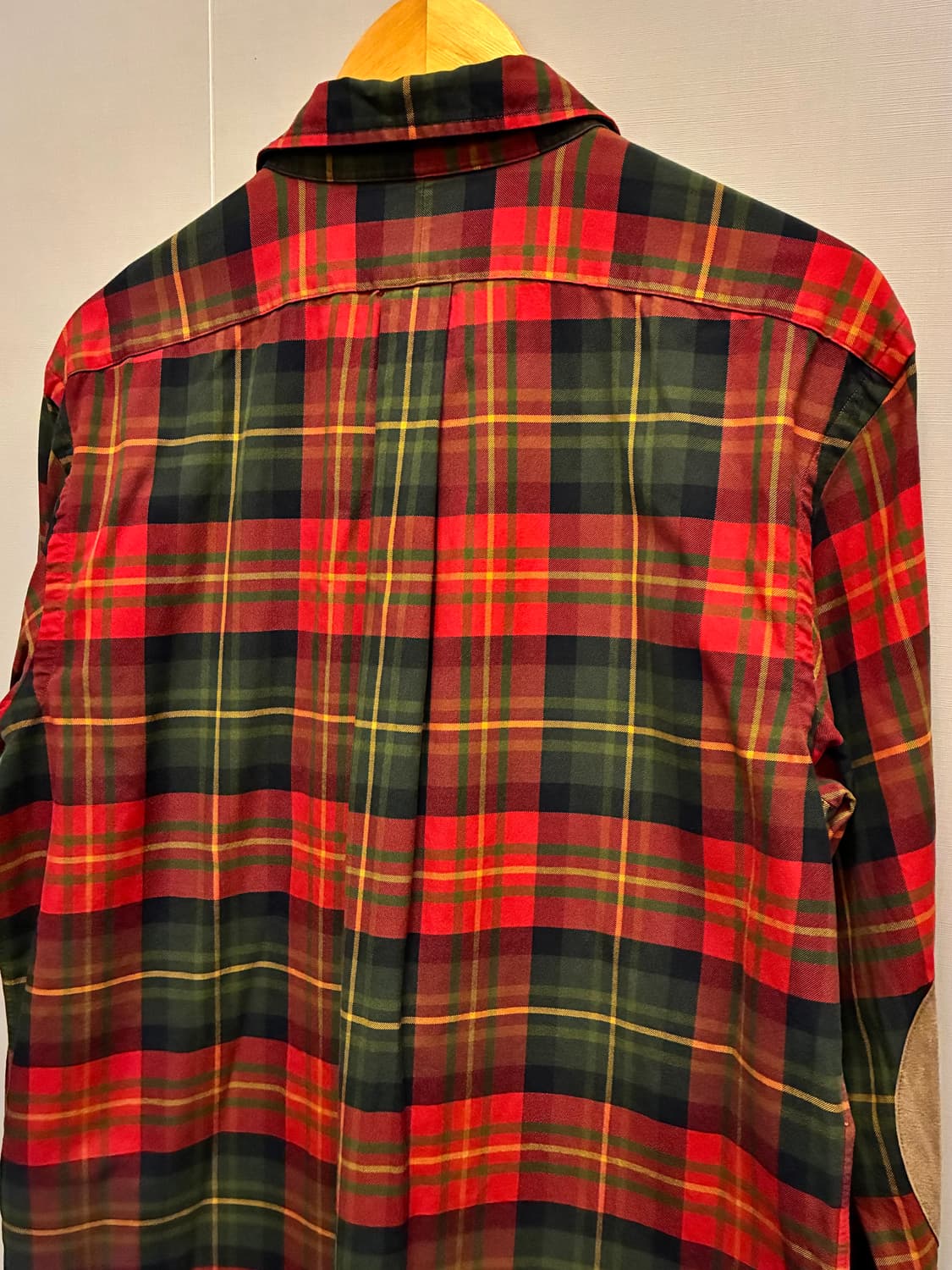 (L)POLO 폴로랄프로렌 타탄체크 포켓 엘보 스웨이드패치 셔츠 상품이미지7