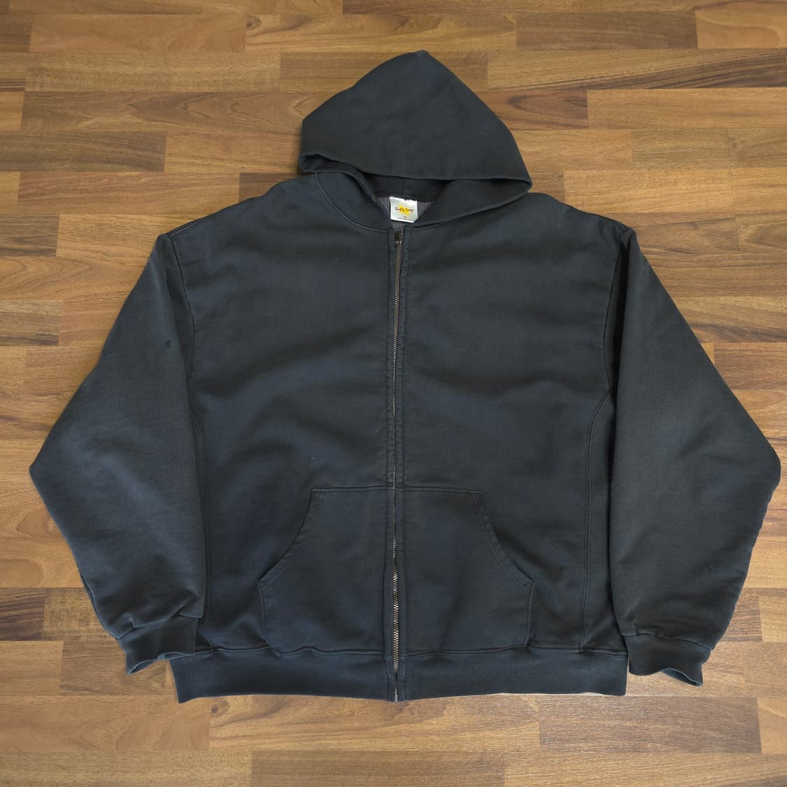 [2]너티새비지 써멀 후드집업 브라운 블랙 상품이미지1