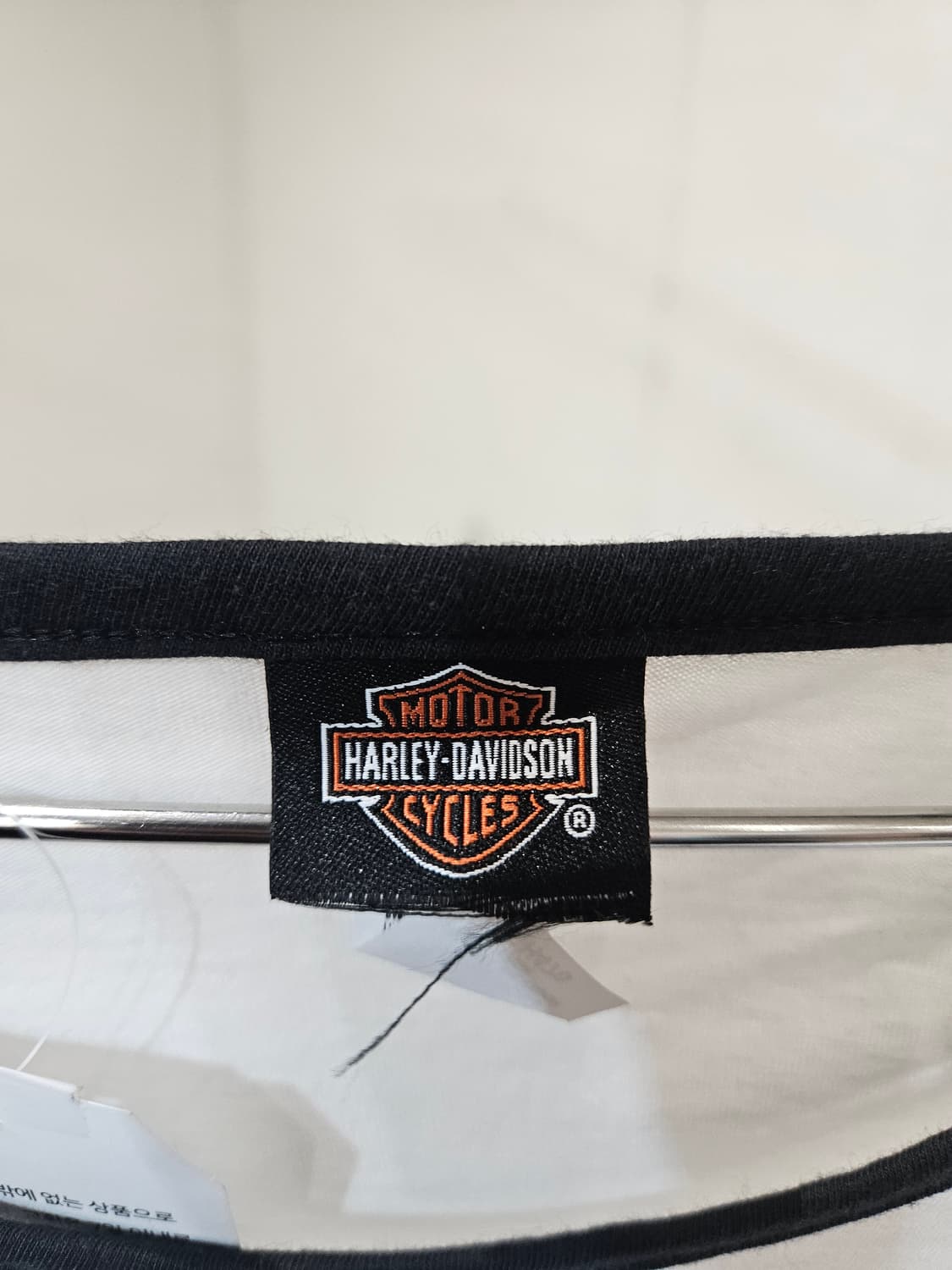 할리데이비슨 모터사이클 배색 7부 티셔츠 상품이미지5