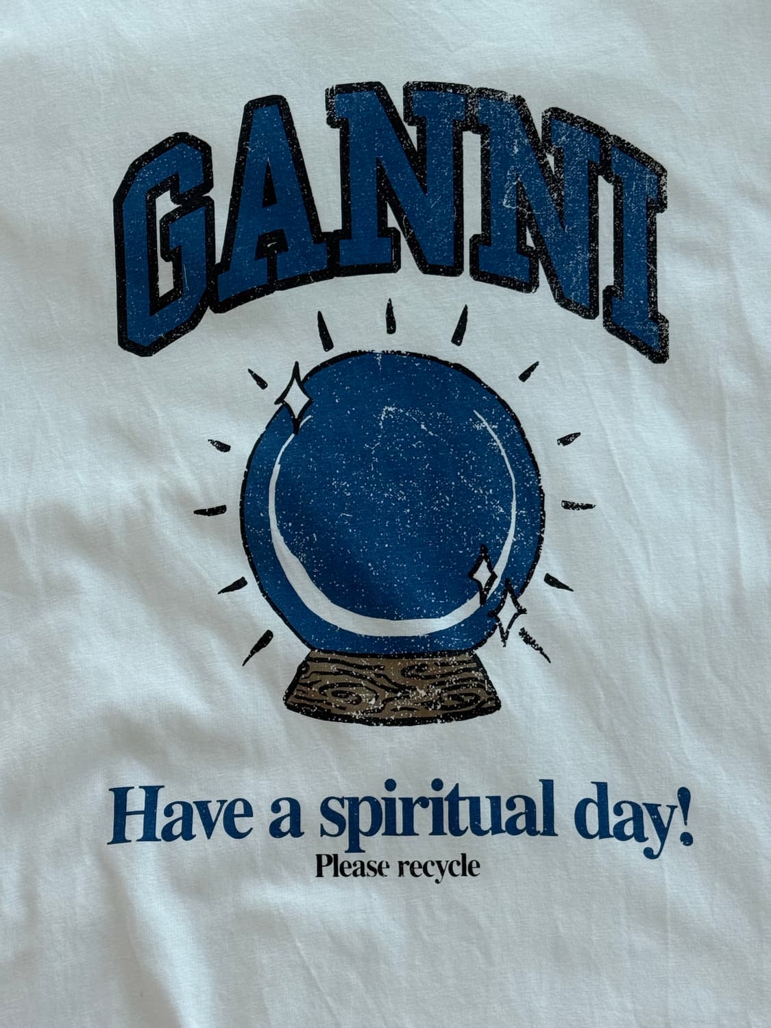 가니 유리구슬 프린팅 반팔 티셔츠 상품이미지4