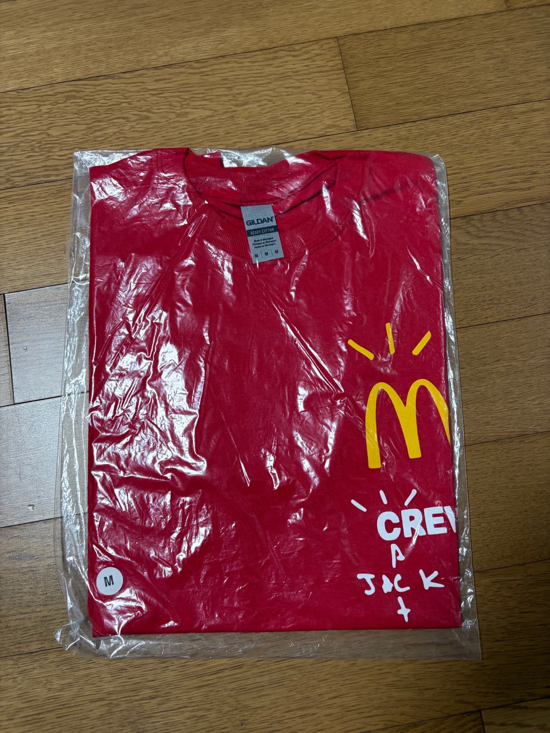 [M] 트래비스 스캇 캑터스 잭 맥도날드 콜라보 반팔 티셔츠 새상품 상품이미지1