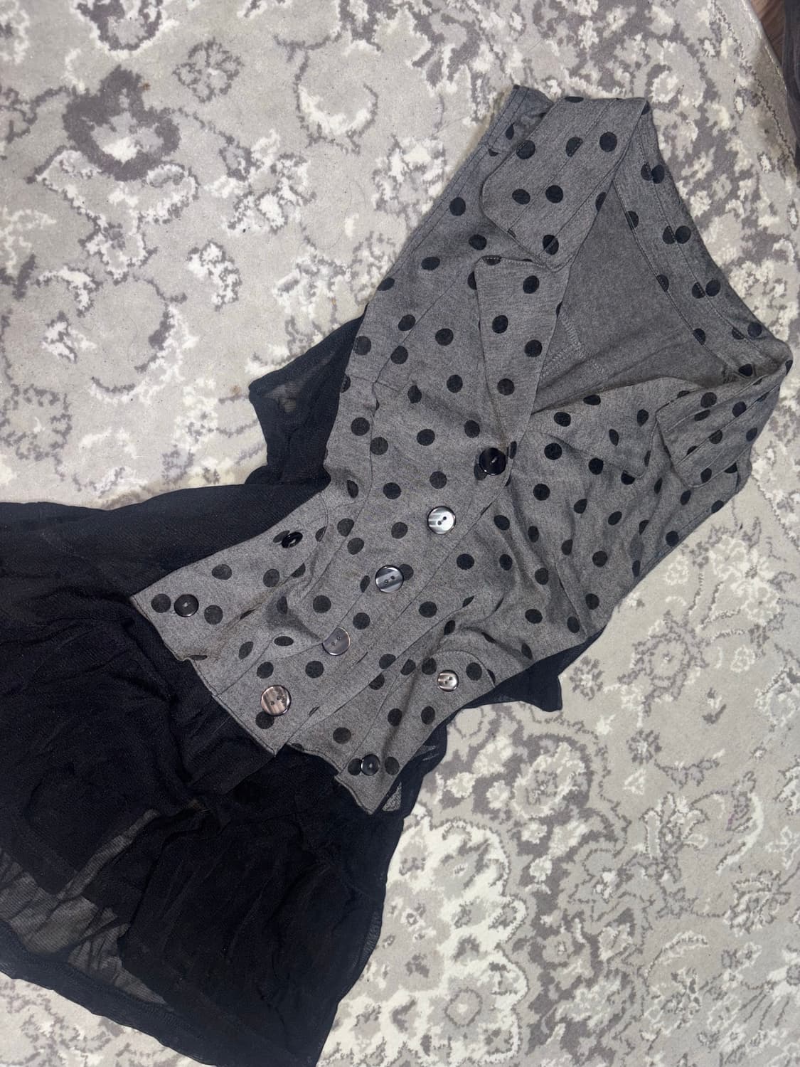 땡땡이 조끼 상품이미지1