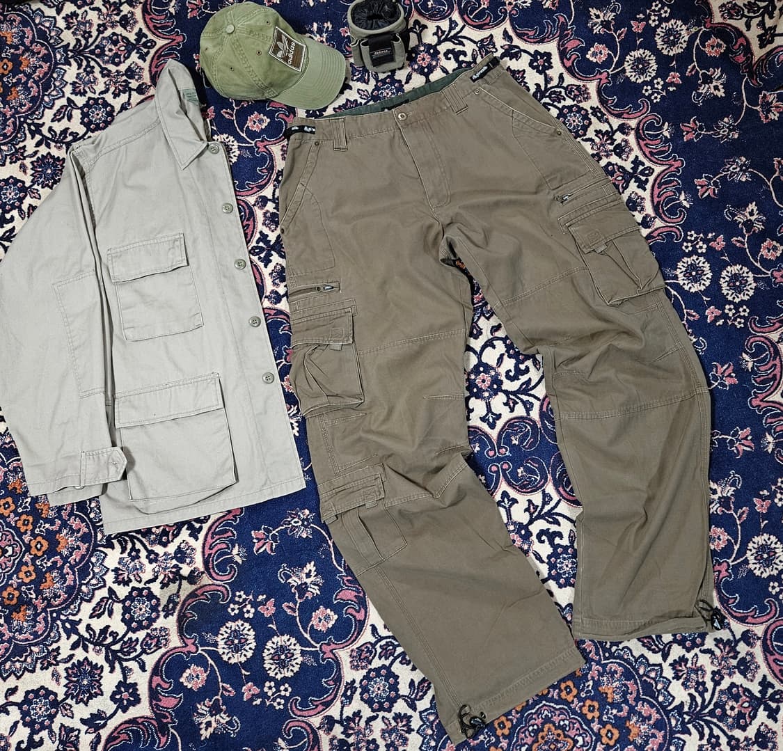 Vintage 90's Air Walk 멀티포켓 워시드 카코팬츠 Free 상품이미지1