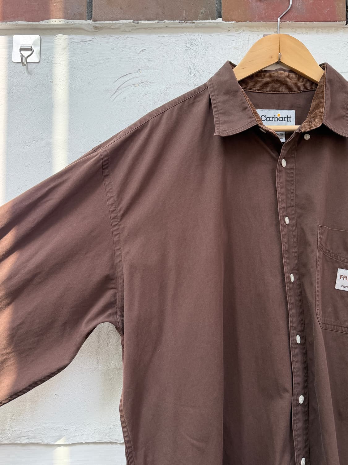 Carhartt 칼하트 브라운 FR(방염) 워크 셔츠 L 상품이미지5