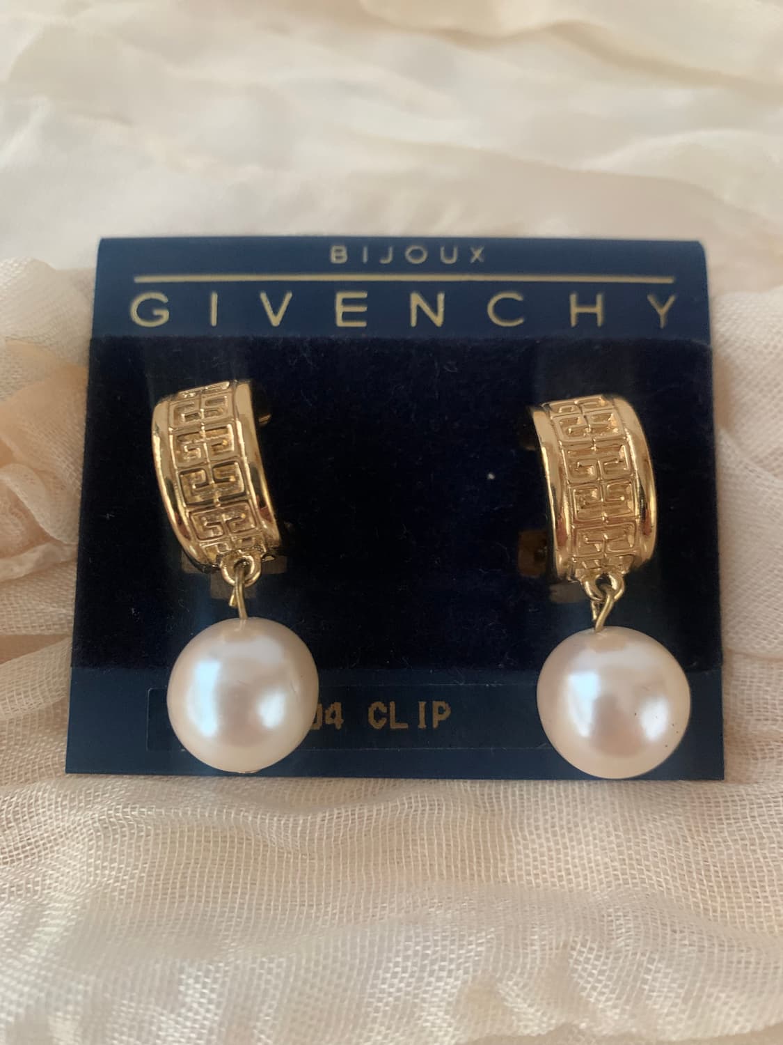 80s 지방시 4G모티브 클립형 귀걸이 상품이미지1