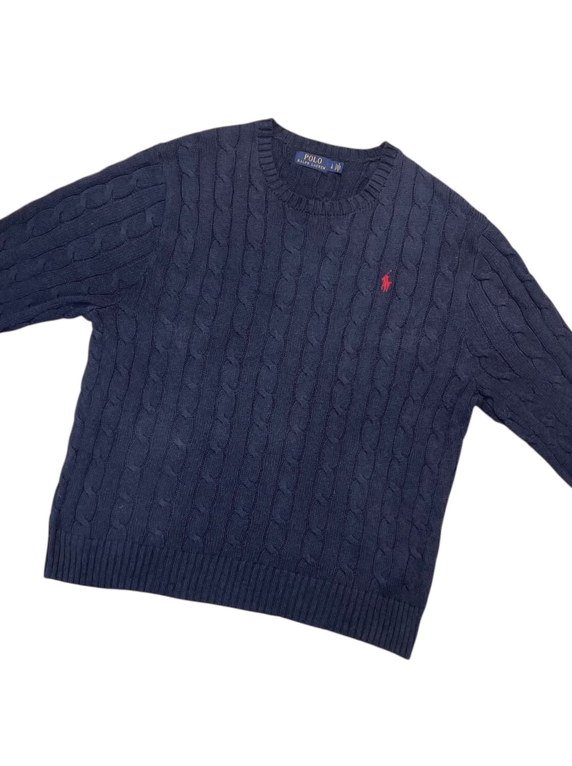 폴로랄프로렌 네이비 꽈배기 니트 상품이미지2