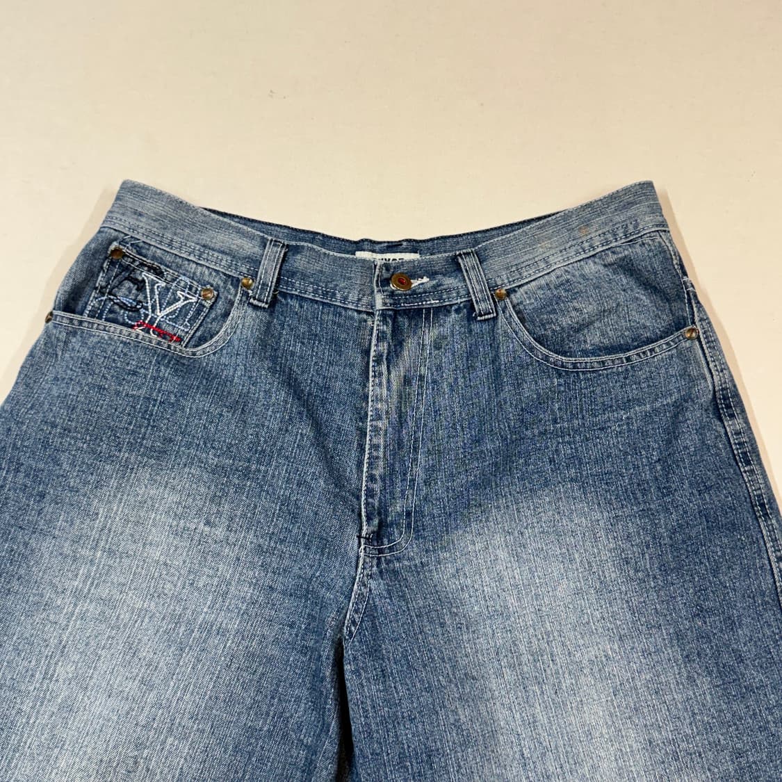 35inch) 에니체(ENYCE) 와이드 데님 버뮤다 팬츠 상품이미지5