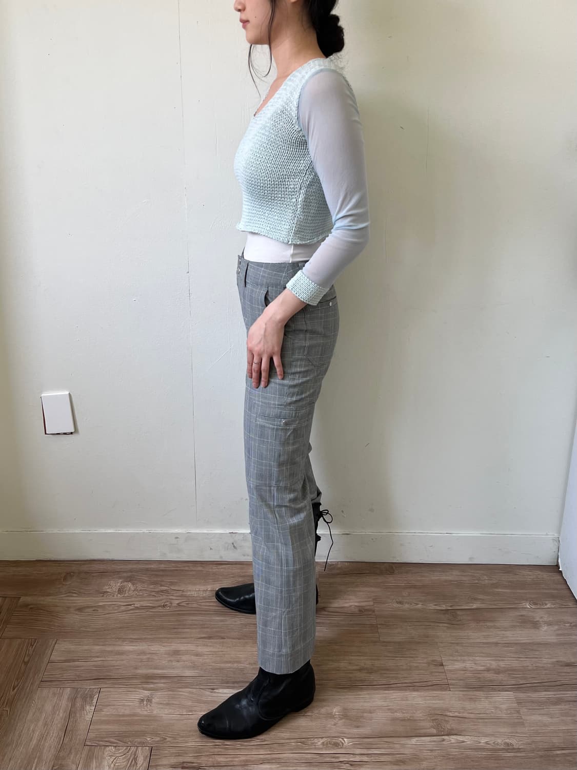 Gettone 스카이블루 니트 탑 상품이미지9