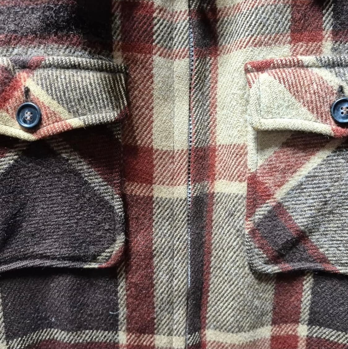 80's 울리치 헤비 울 셰르파 라인드 플레이드 자켓 상품이미지2