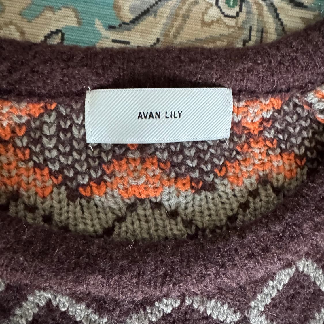 브라운 노트딕패턴 롱니트, 원피스 예뻐요 상품이미지8