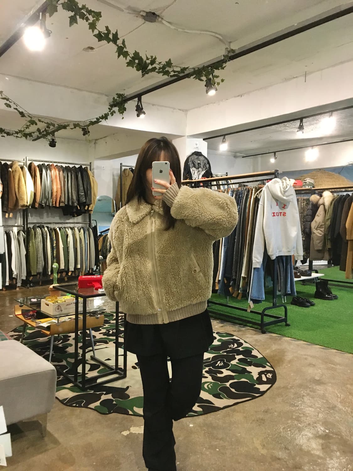 스튜디오 톰보이 누빔 시어링 퍼 자켓 상품이미지9