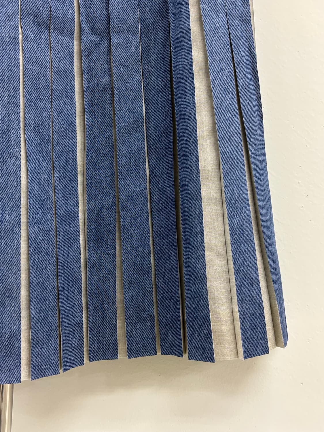 빈티지 블루 플리츠 스커트 상품이미지5