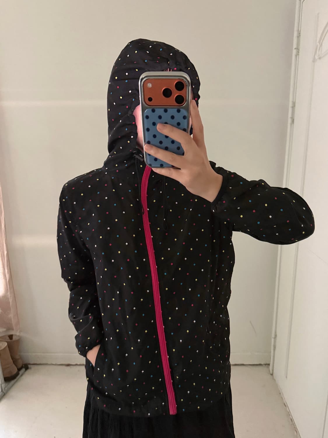 일본빈티지 모리 도트 바람막이 자켓 상품이미지4