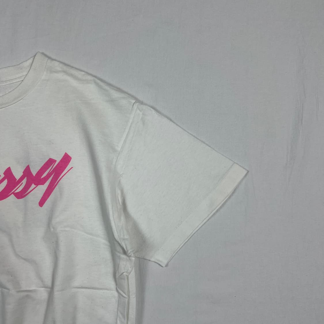 90‘s 스투시 stussy 핑크 로고 프린트 반팔티 상품이미지4