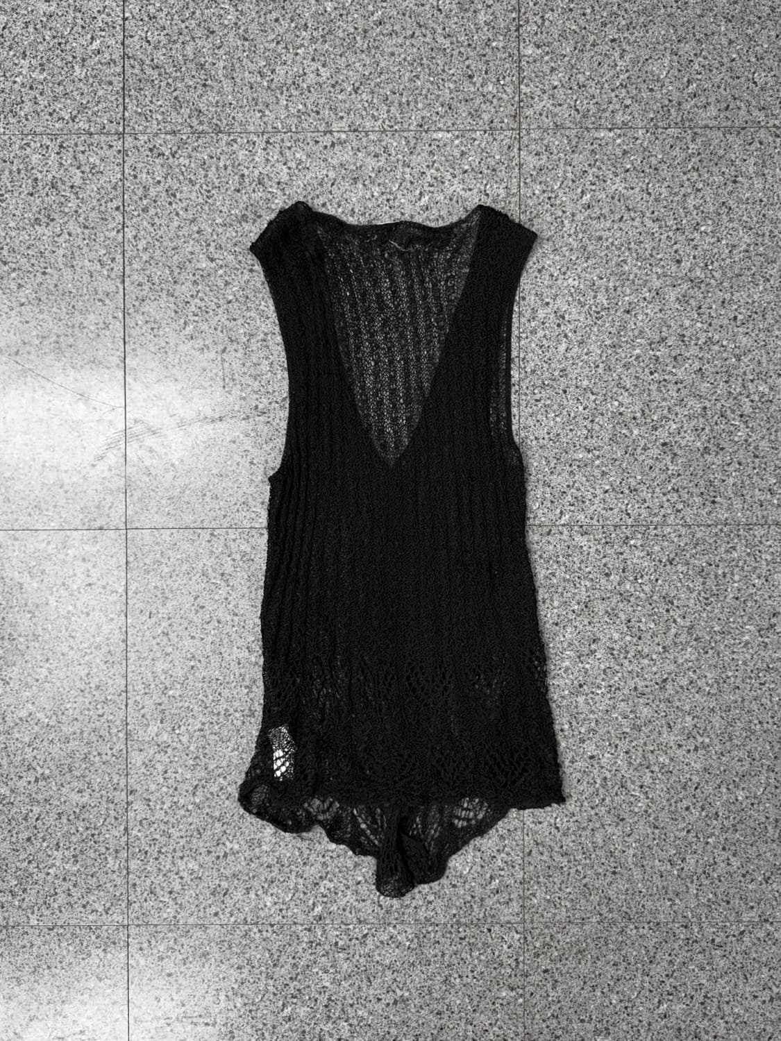 vintage silk knit vest 상품이미지1