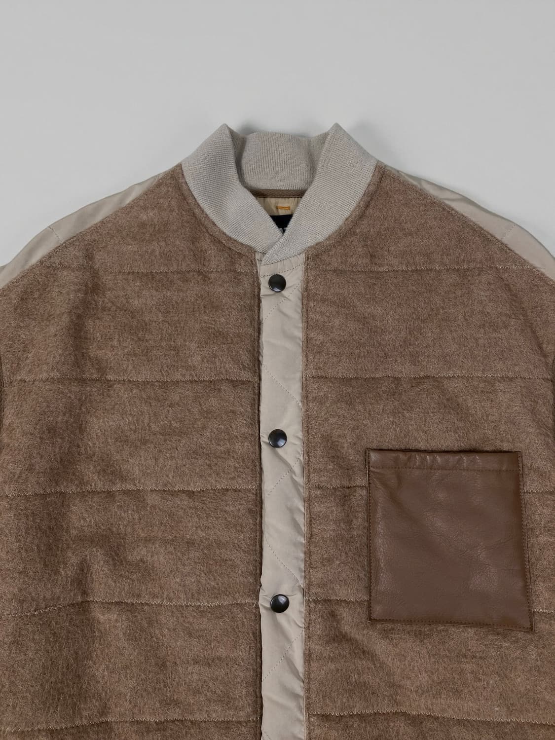 준야 와타나베 꼼데가르송 알파카/나일론 라이너 자켓 베이지 S사이즈 상품이미지4