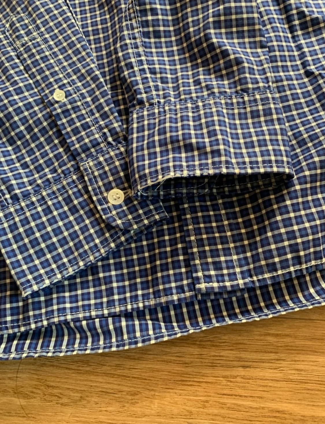 [L] 꼼데가르송 옴므 체크 셔츠 상품이미지3