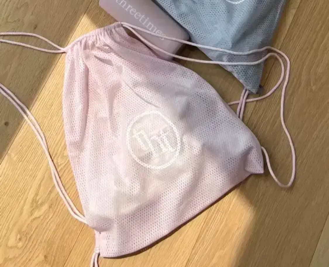 쓰리타임즈 메쉬백 짐색 핑크 상품이미지2