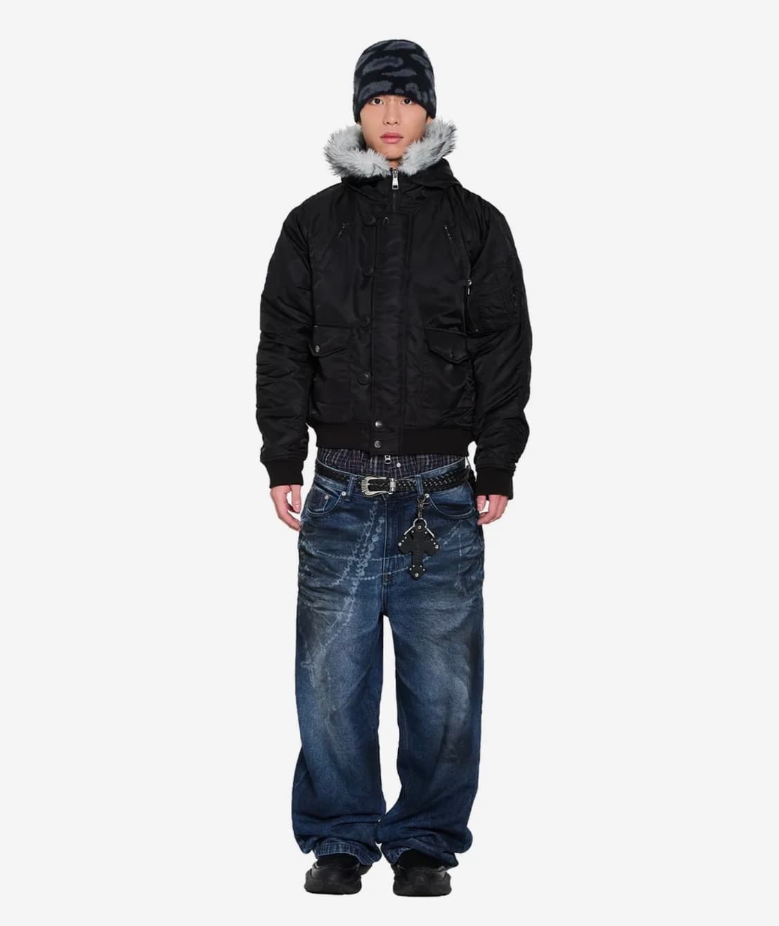 aakam hooded fur ma-1 jacket  상품이미지2