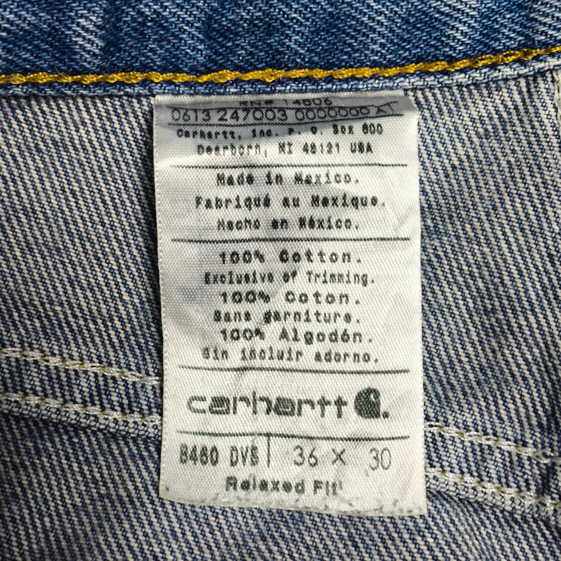 [36] Carhartt 칼하트 릴렉스핏 데님 상품이미지7