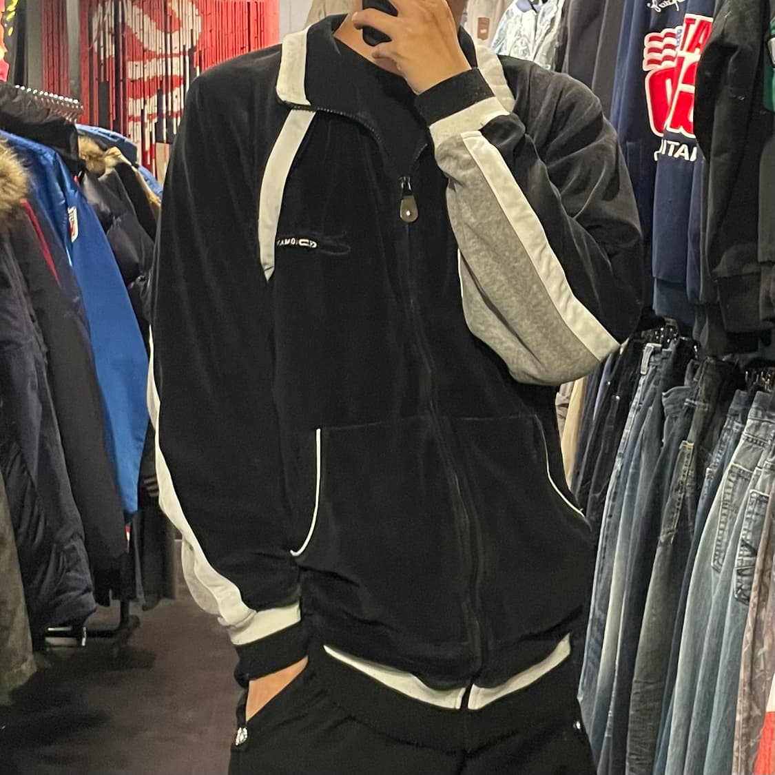 [IM] vtg 블랙 올드스쿨 벨벳 져지 상품이미지6