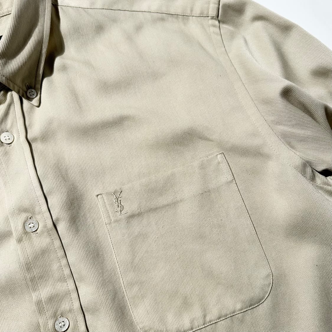 입생로랑 로고 포켓 코듀로이 셔츠 상품이미지5