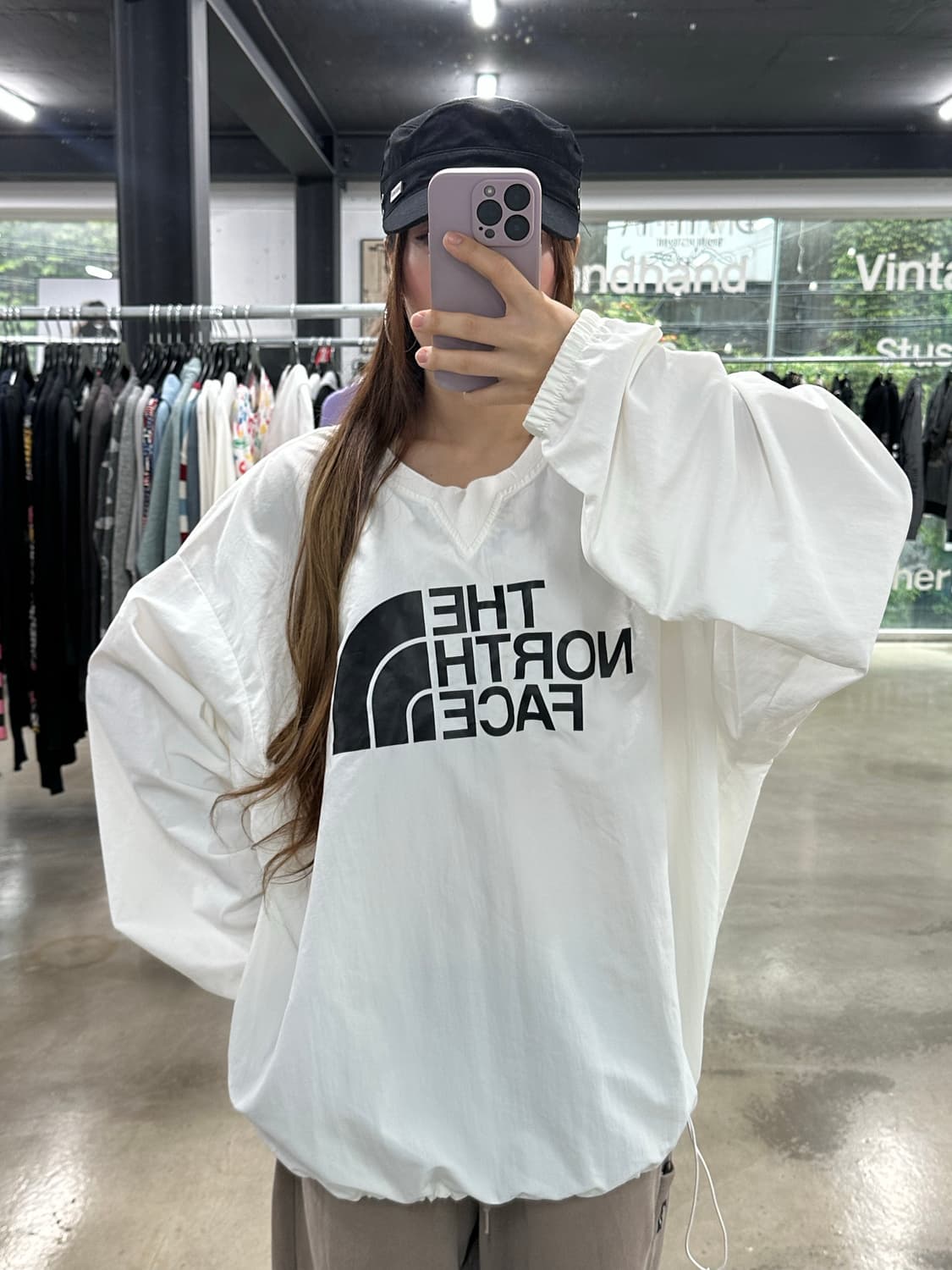 노스페이스 빅로고 우븐 웜업 상품이미지2