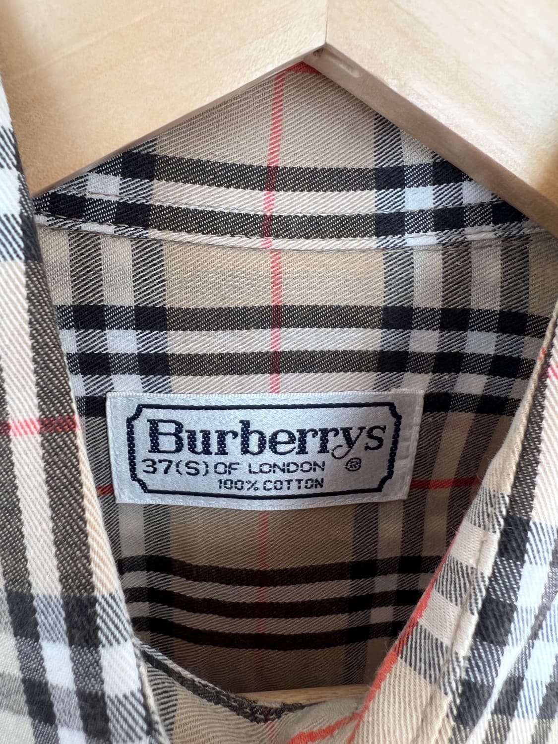 버버리 빈티지 체크 코튼 셔츠(Made in England) 상품이미지3