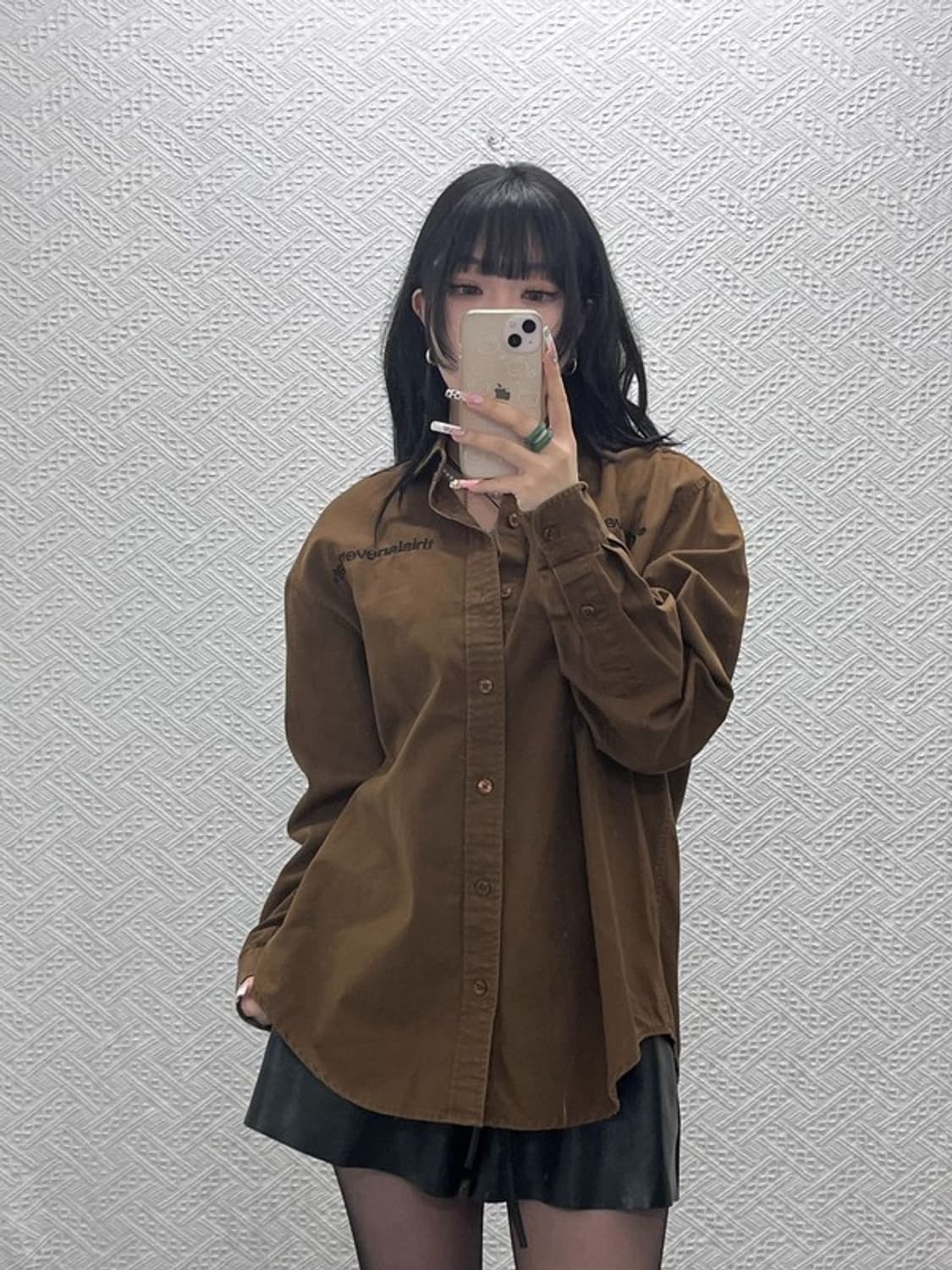 디스이즈네버댓 빈티지 캐주얼 스트릿 딥브라운 셔츠 S C11476 상품이미지1