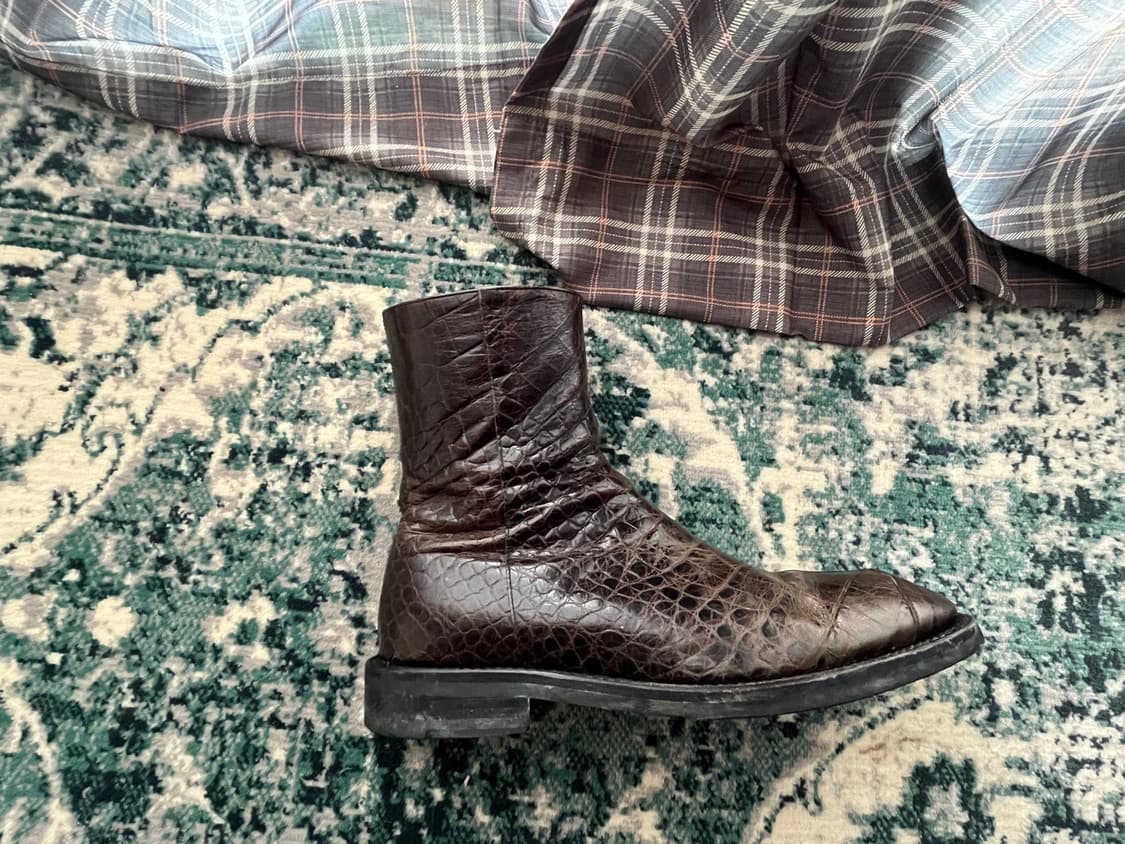 앤더슨벨 크록 뉴 패널 스퀘어토 부츠 42(270) 카키/블랙 상품이미지4