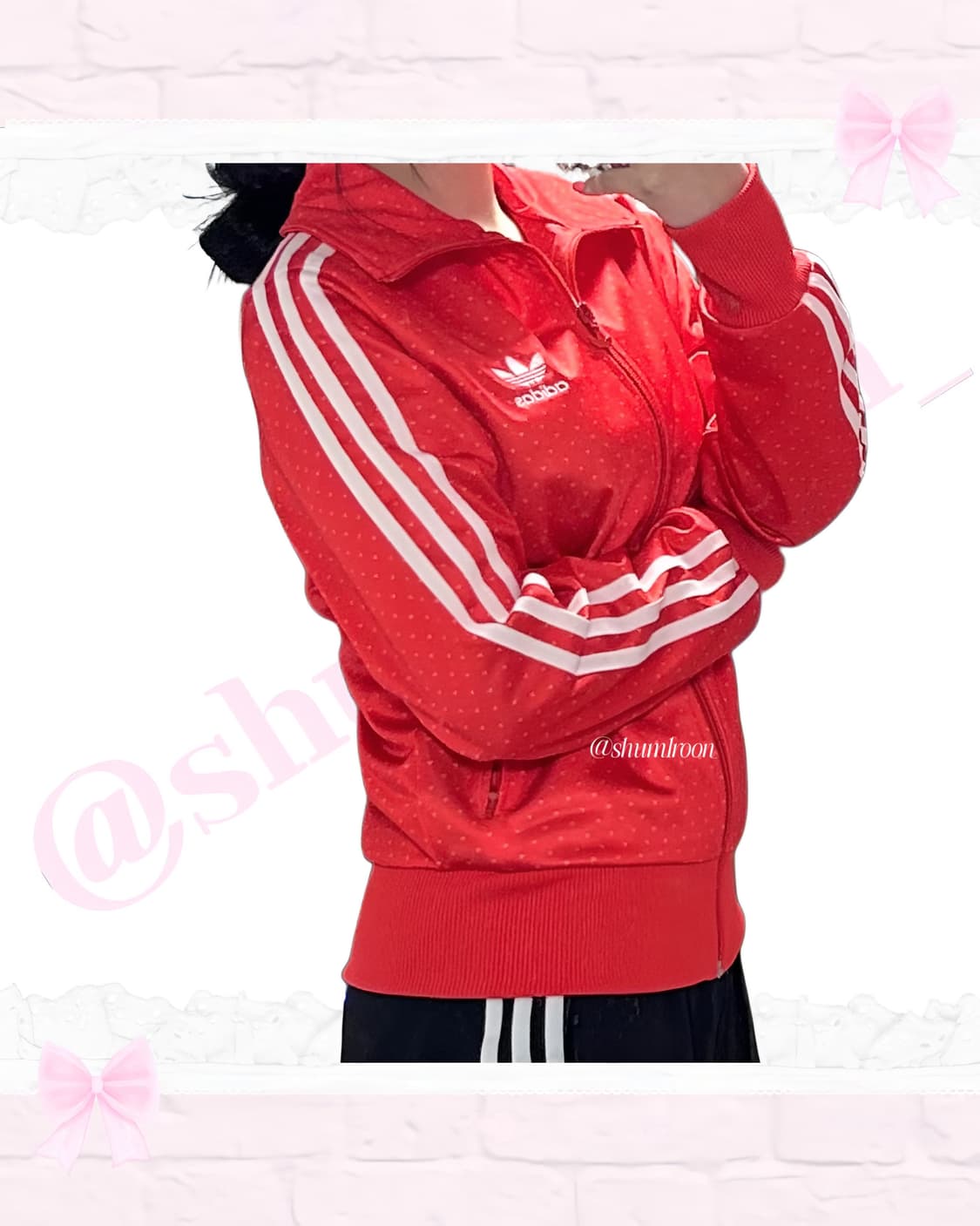 아디다스 산딸기향 레드 져지 (다이아몬드 패턴) 상품이미지2