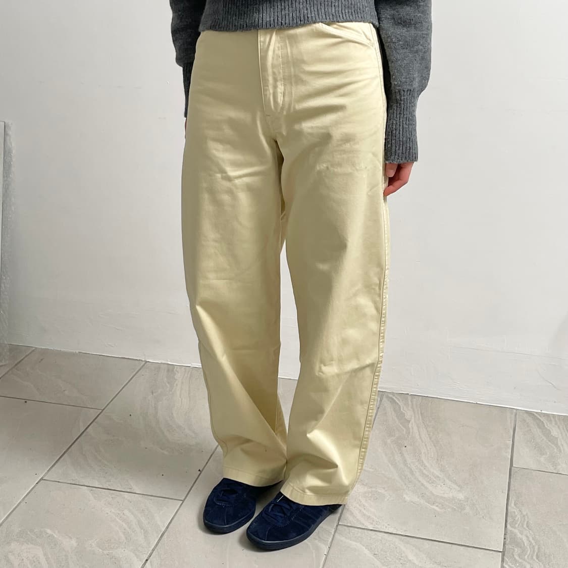 [새상품] uniqlo U 유니클로U 코튼 와이드팬츠 베이지 르메르 상품이미지6